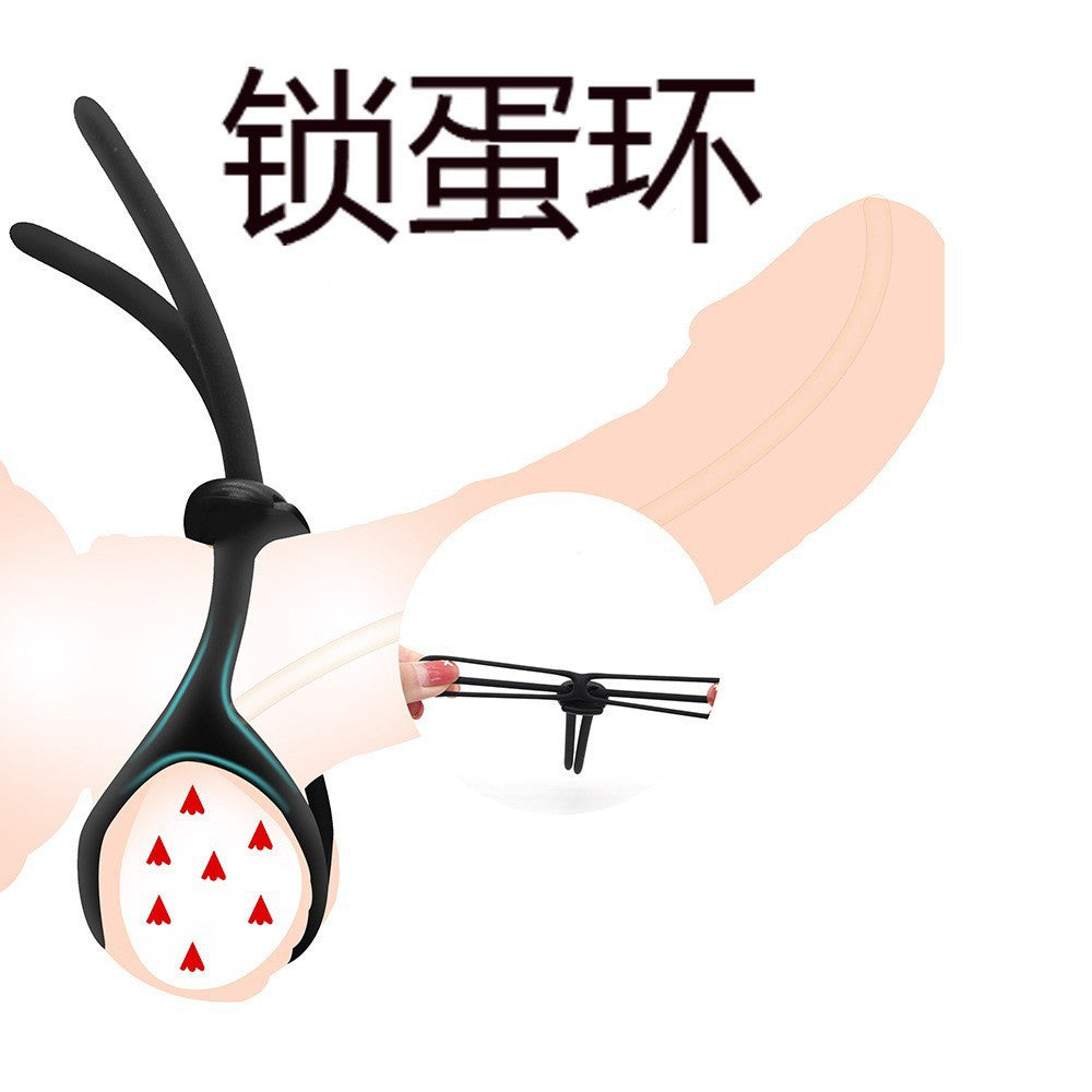 The Figure-Eight Adjustable Silicone Semen Lock & Retention Ring - เชือกล็อคน้ำอสุจิซิลิโคนปรับได้