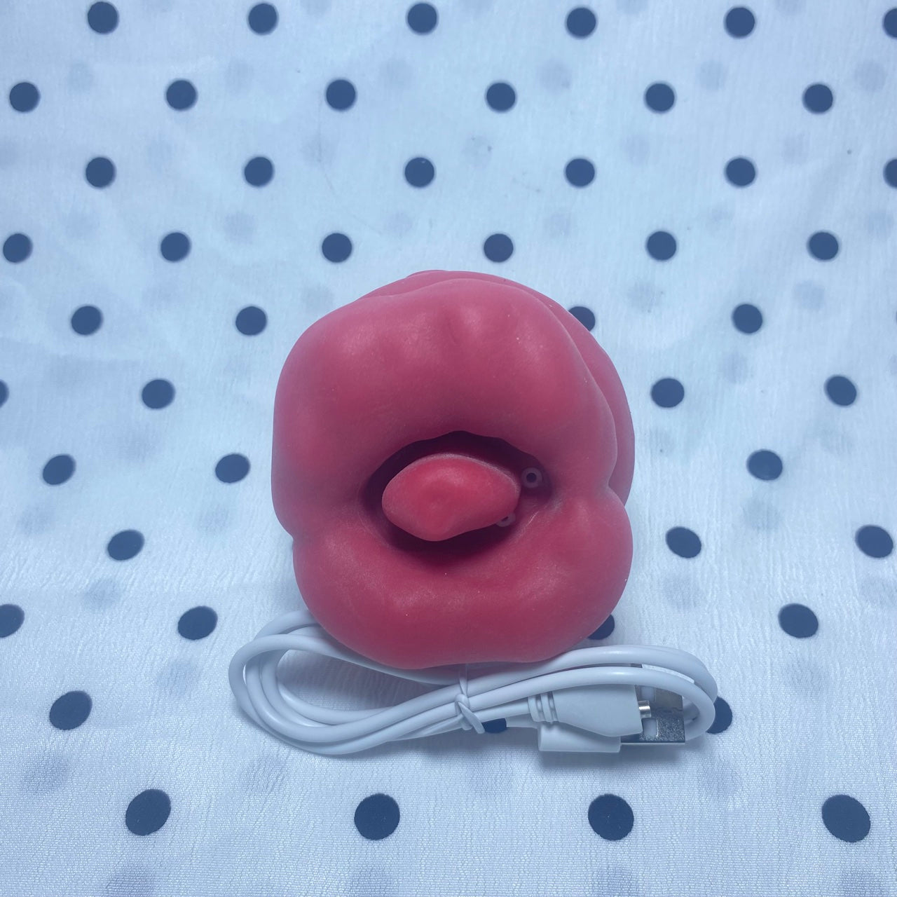 Female vibrator, big mouth, automatic tongue sucking, red lip massager, rechargeable