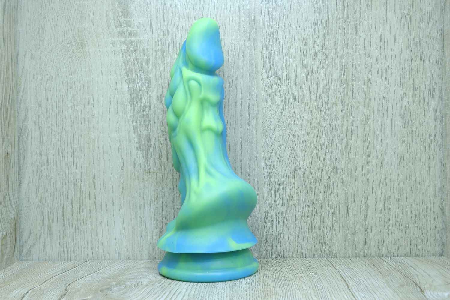 ดิลโด้ลวดลายมังกร Gusdun สีเขียว-ฟ้า ลายหินอ่อน