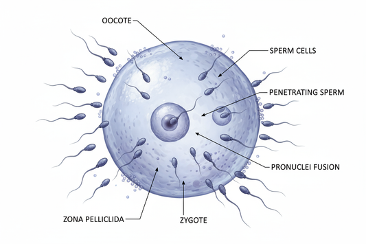 การปฏิสนธิ	เส้นชัยอสุจิ