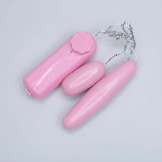 vibratorไข่สั่นสองหัวสีชมพู