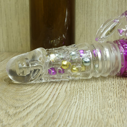 DILDO ลูกปัดสี: สั่นสะเทือน 360 องศา หมุนได้รอบทิศทาง