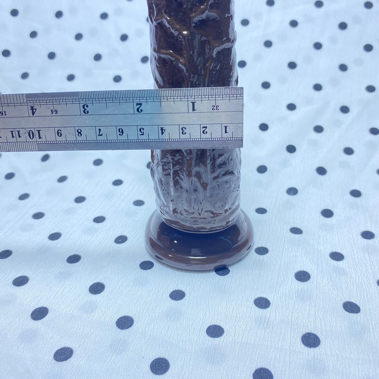 🍫 Double-Ended Realistic Dildo | Chocolate color with strong suction base, bendable