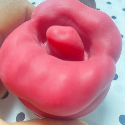 Female vibrator, big mouth, automatic tongue sucking, red lip massager, rechargeable