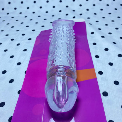 ปลอกหุ้มองคชาตชายที่ขยายส่วนยาวที่หัวและหนาขึ้นพร้อมขอบหยัก เหมาะสำหรับคู่รัก TPE