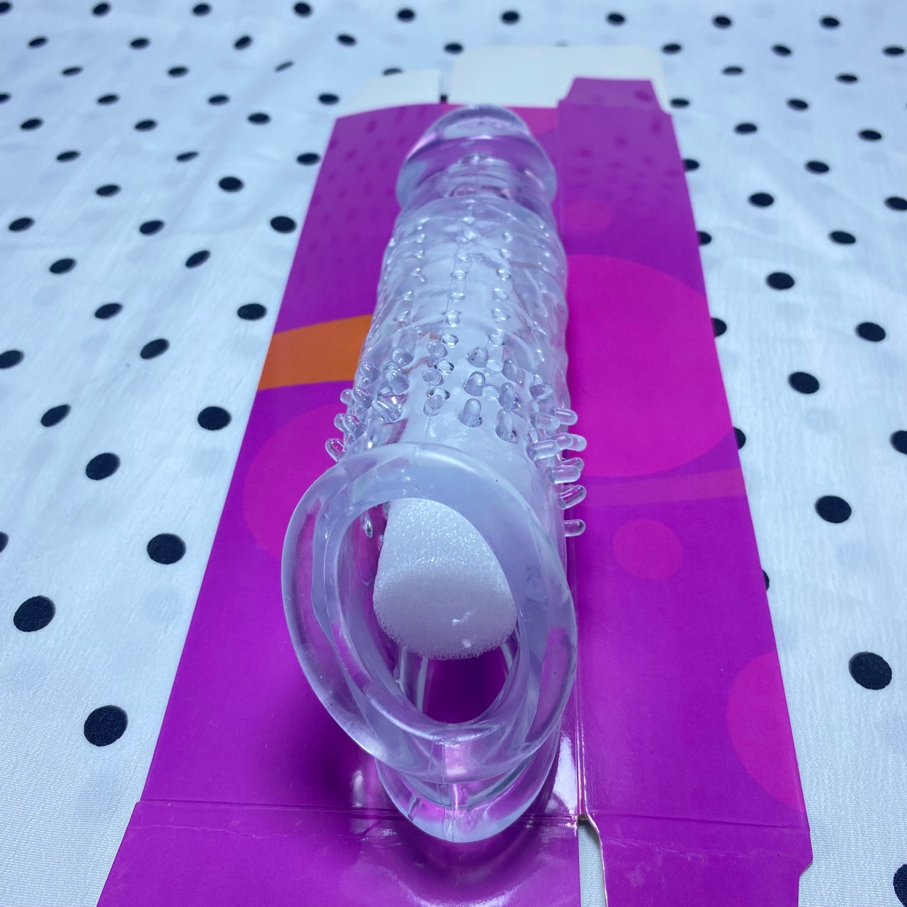 ปลอกหุ้มองคชาตชายที่ขยายส่วนยาวที่หัวและหนาขึ้นพร้อมขอบหยัก เหมาะสำหรับคู่รัก TPE