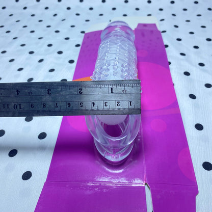 ปลอกหุ้มองคชาตชายที่ขยายส่วนยาวที่หัวและหนาขึ้นพร้อมขอบหยัก เหมาะสำหรับคู่รัก TPE