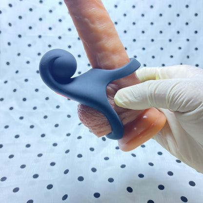 Double Ring Vibrating Ring - Semen Lock - Delay Ejaculation, Penis Exerciser for Couples