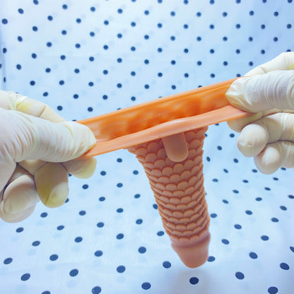 Sakura Fini Dragon Scale Condom - Increased size and thickness with large, spiked particles.