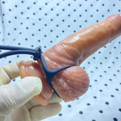 The Figure-Eight Adjustable Silicone Semen Lock & Retention Ring - เชือกล็อคน้ำอสุจิซิลิโคนปรับได้