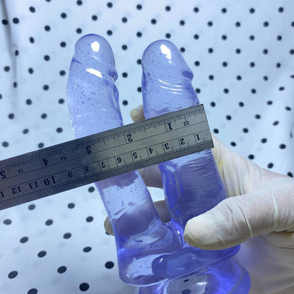 Anal plug with large double dildo rods, dual-use, soft anal plug, adult sex toys