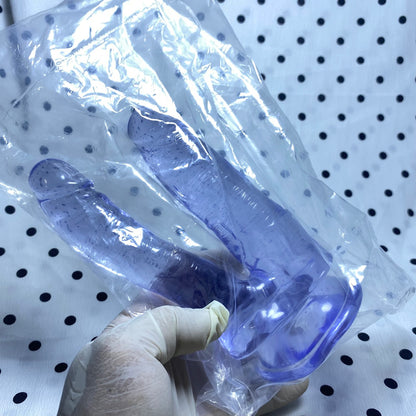 Anal plug with large double dildo rods, dual-use, soft anal plug, adult sex toys