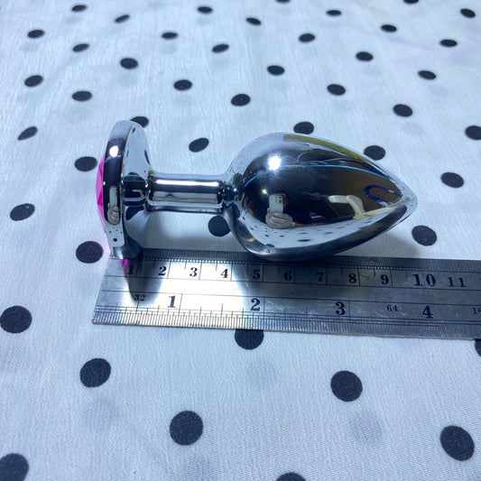 ขนาดมินิ (4.0ซม.) ปลั๊กทวารหนักสแตนเลสขนาดใหญ่สำหรับใช้ในบ้าน - ของเล่นทางเพศสำหรับผู้ใหญ่