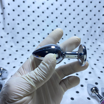 Mini Size (3.4cm) Large Stainless Steel Anal Plug for Home Use - Adult Sex Toys