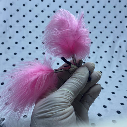 💖 ที่หนีบหัวนมขนนก (Feather Nipple Clamps)