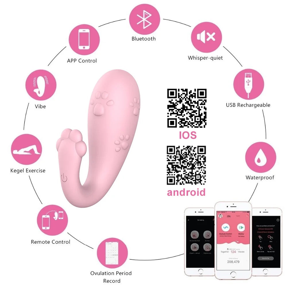 ไข่สั่นไร้สายควบคุม APP 8 โหมด