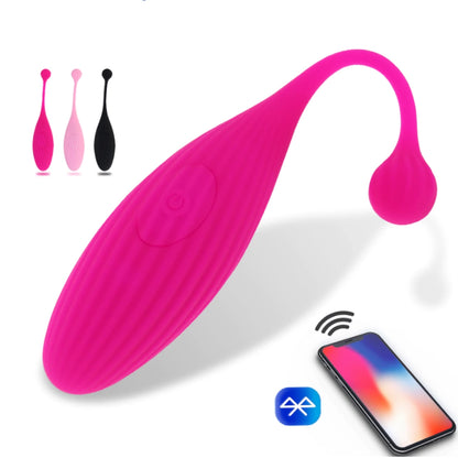 ไข่สั่นหางปลา ควบคุมแอป (10 โหมด) ชาร์จ USB สีชมพู