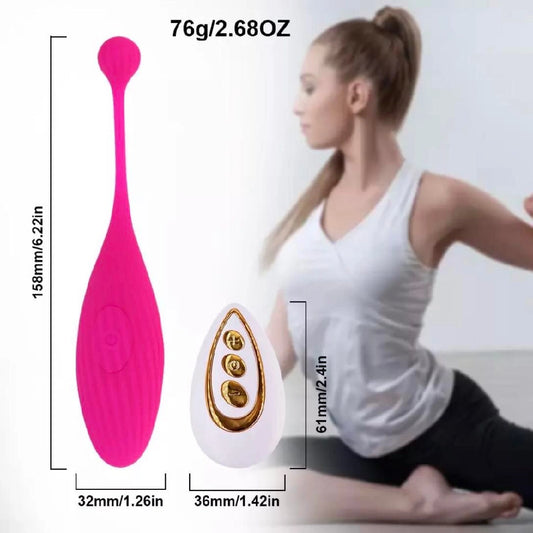 ไข่สั่นหางปลา ควบคุมแอป (10 โหมด) ชาร์จ USB สีชมพู